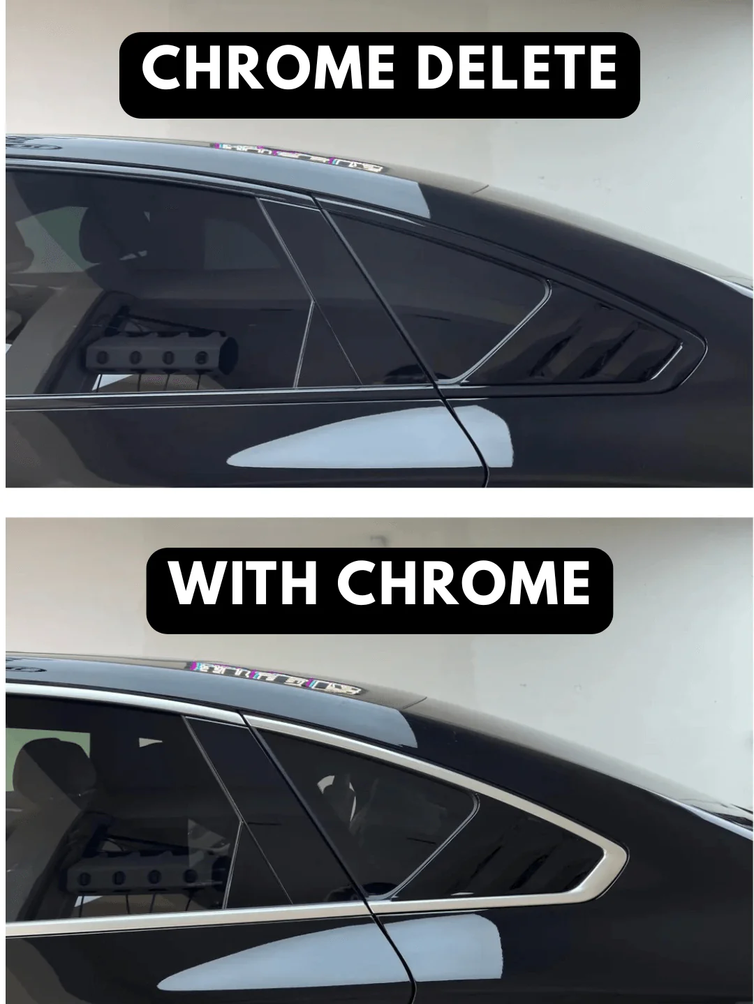 Window trim chrome delete before and after — South Yorkshire